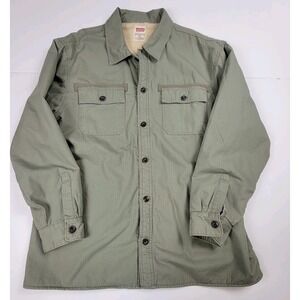 Levi's men's sherpa lined utility shacket Green Size Xl Vintage
